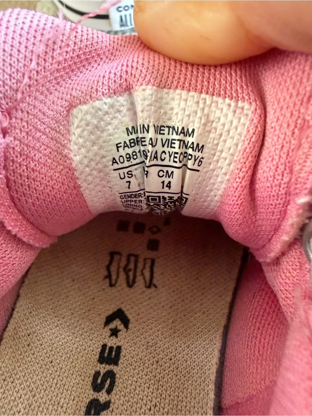 Converse All Star Kids Pink Low Top Sneakers size Toddler 7